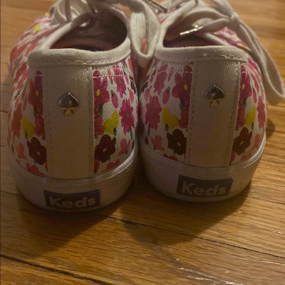 Kate Spade Keds Floral Canvas Sneakers Woman 8.5 - Picture 2 of 3
